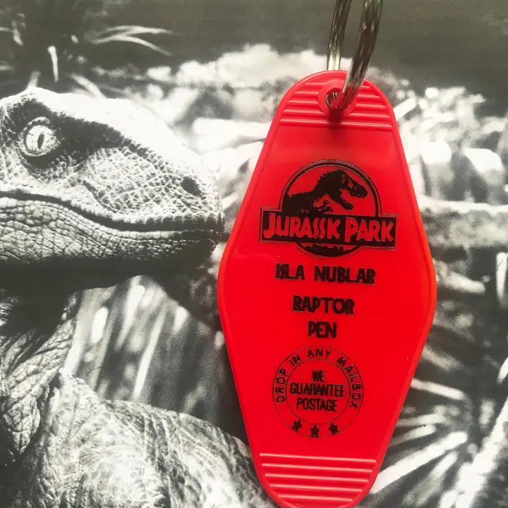 Jurassic Park Motel Key Tag