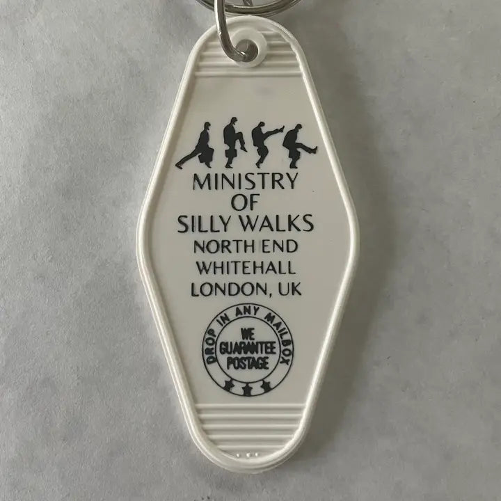 Silly Walks Motel Key Tag