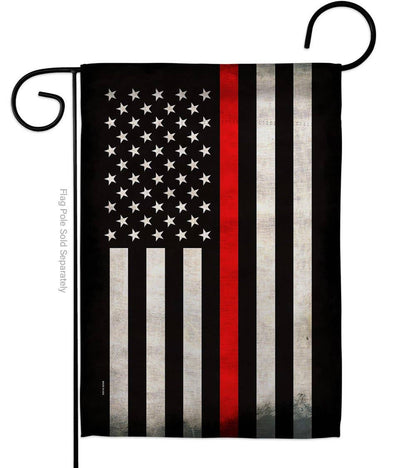 Thin Red Line Firefighter Flag