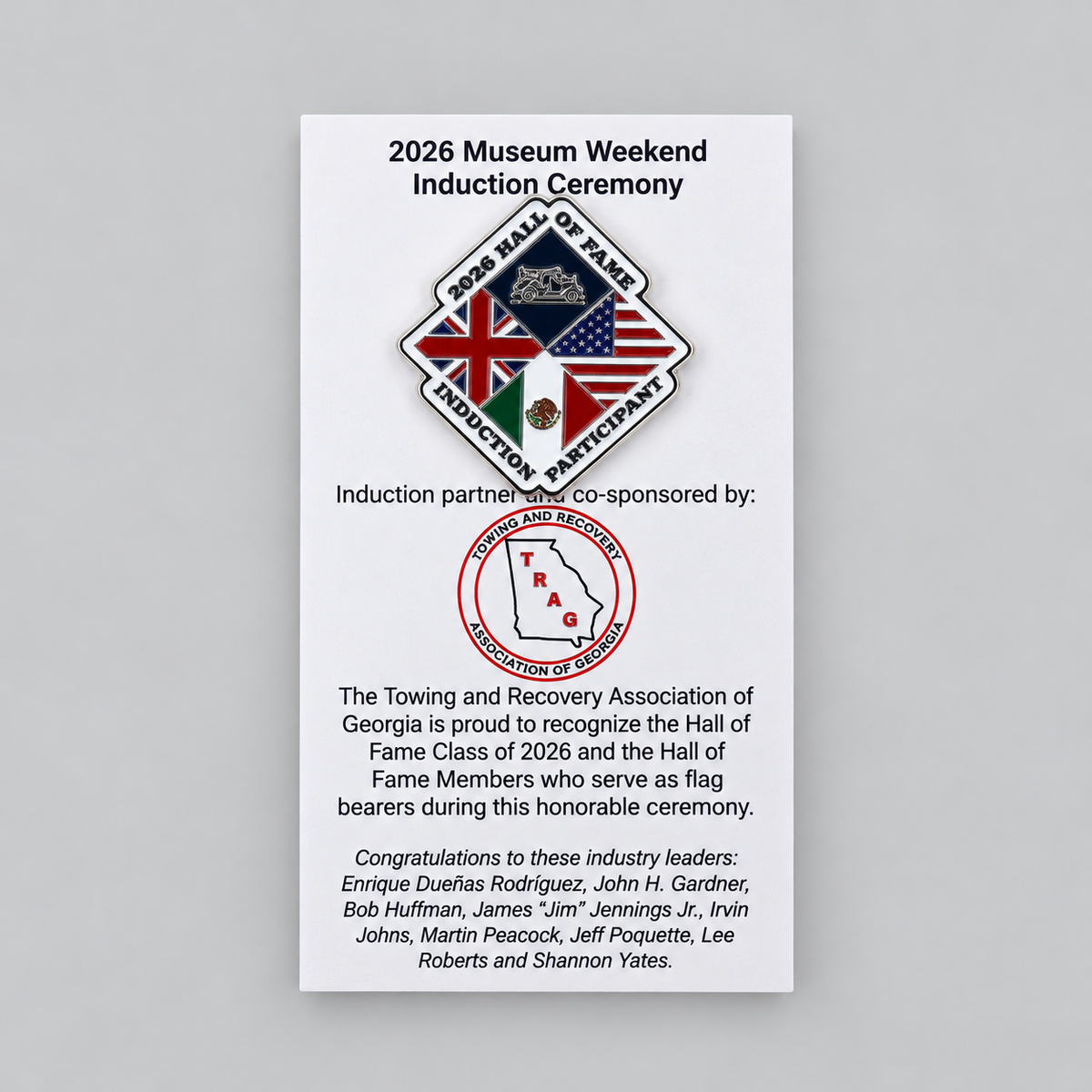2026 HOF Induction Pin