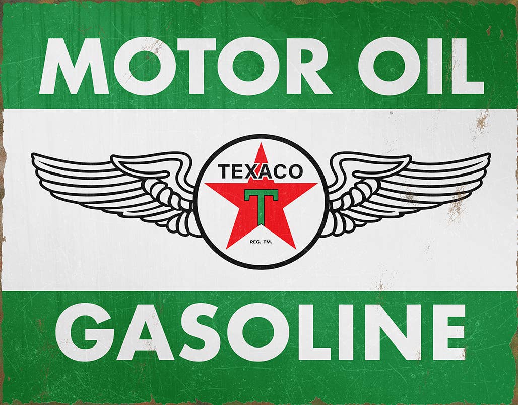Texaco Oil and Gas Tin Sign