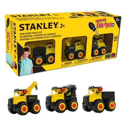 Stanley Jr. Take Apart DOT Set including 3 trucks