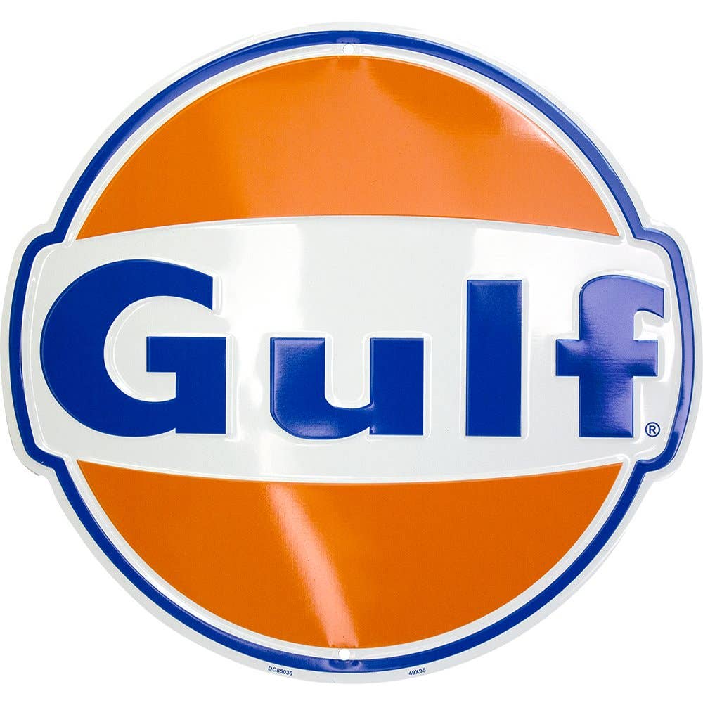 Metal Sign - Gulf Die cut
