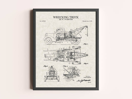 Tow Truck 1943 Patent Print