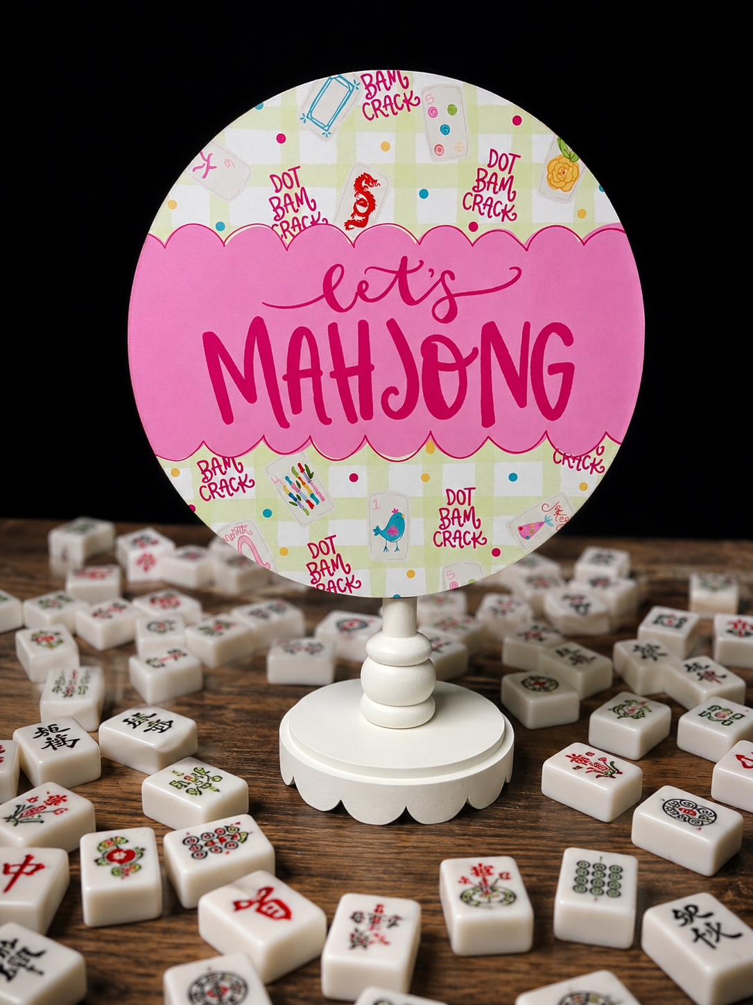 Wooden Mahjong Table Signs