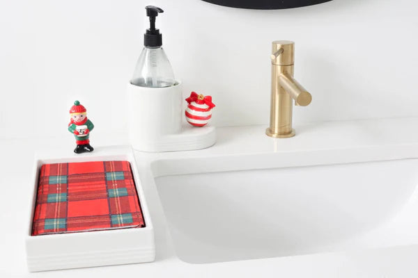 Guest Towel Holder Pinstripes