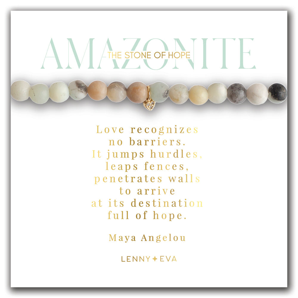 Amazonite Heart Bracelet