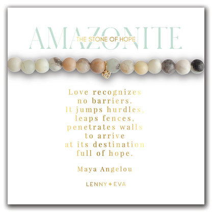 Amazonite Heart Bracelet