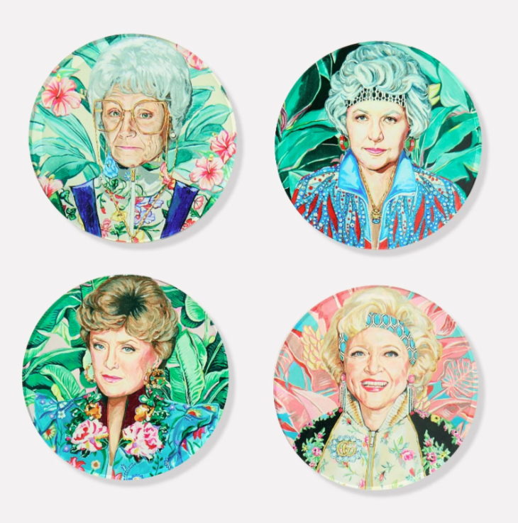 Golden Gals | Set of 4 Coasters