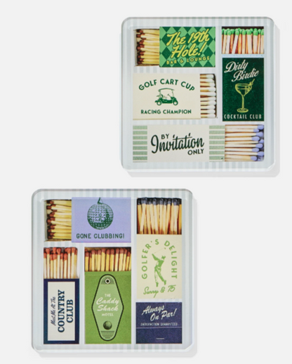 Golf Matchbook Coasters
