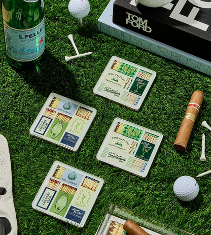Golf Matchbook Coasters