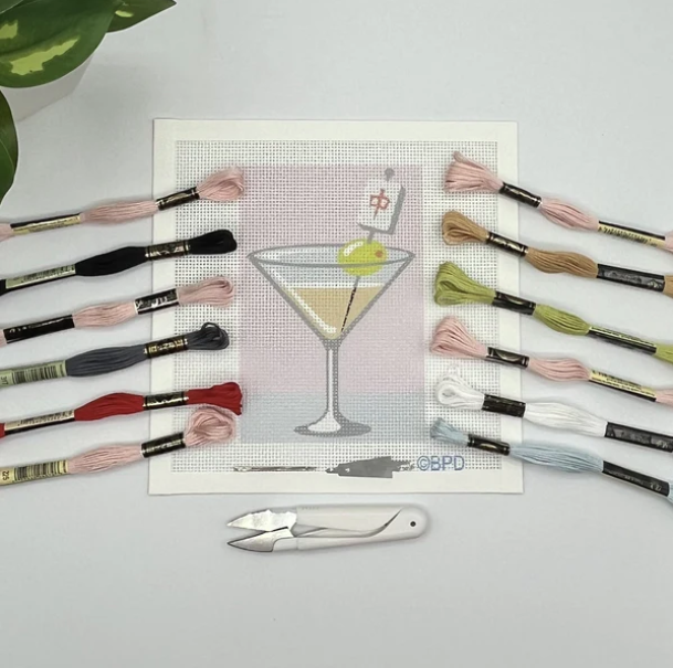 Mahjong Martini Needlepoint kit