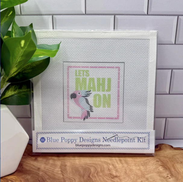 "Lets Mahj On" Needlepoint Kit (Mahjong Parrot)
