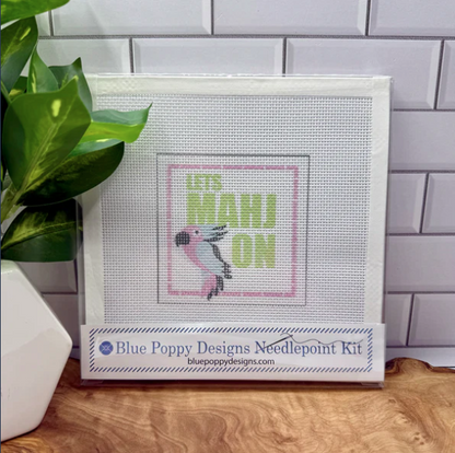 "Lets Mahj On" Needlepoint Kit (Mahjong Parrot)