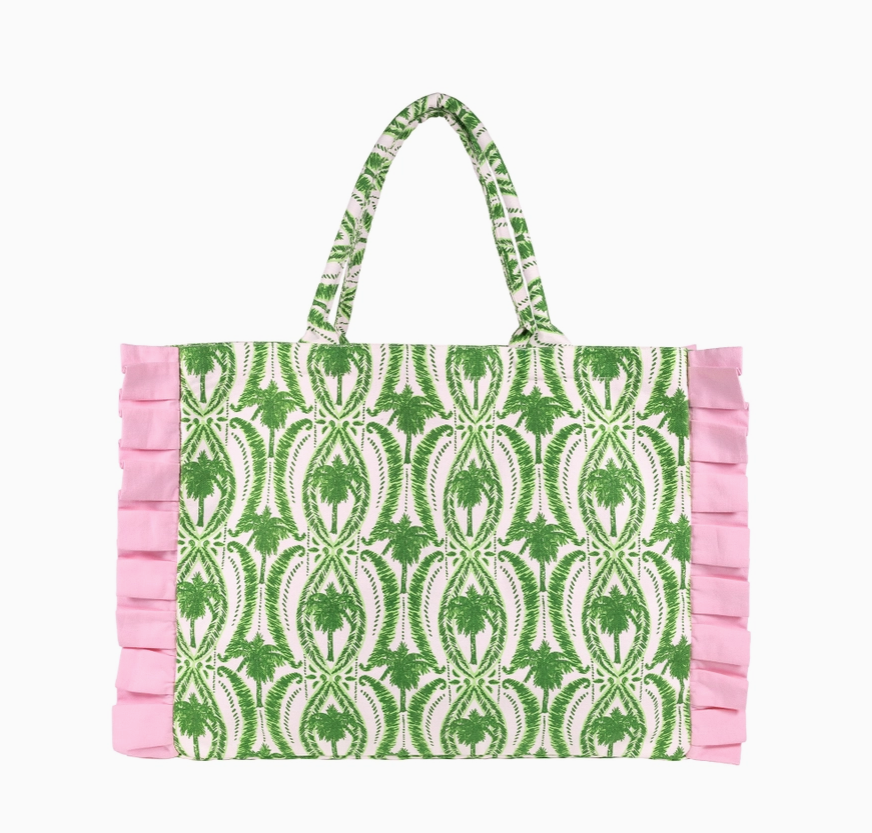 LP Palm Ruffle Tote