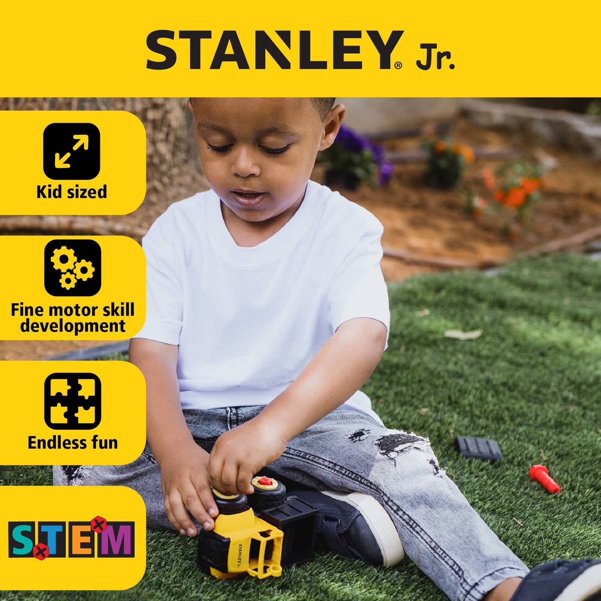 Stanley Jr. Take Apart DOT Set including 3 trucks