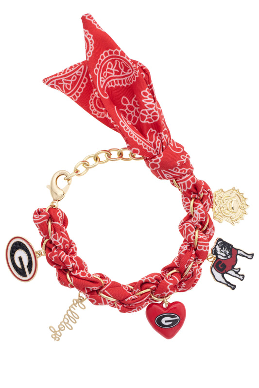 Georgia Bulldogs Bandana Charm Bracelet