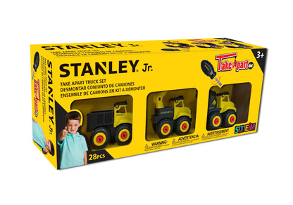 Stanley Jr. Take Apart DOT Set including 3 trucks