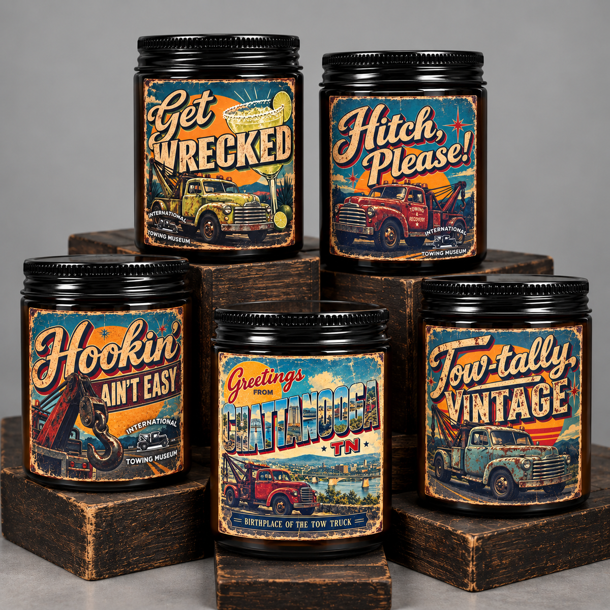Vintage Towing Candles