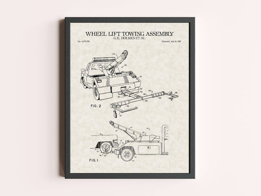 Tow Truck 1987 Patent Print