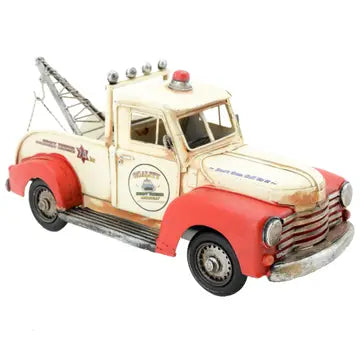Vintage Tow Truck (Red, White, Blue)
