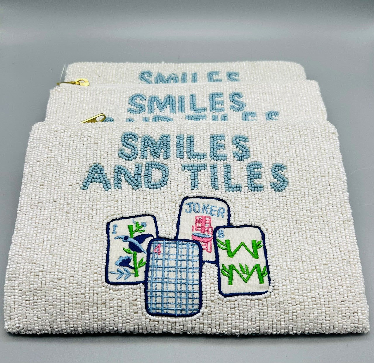 Mahjong Beaded Bag