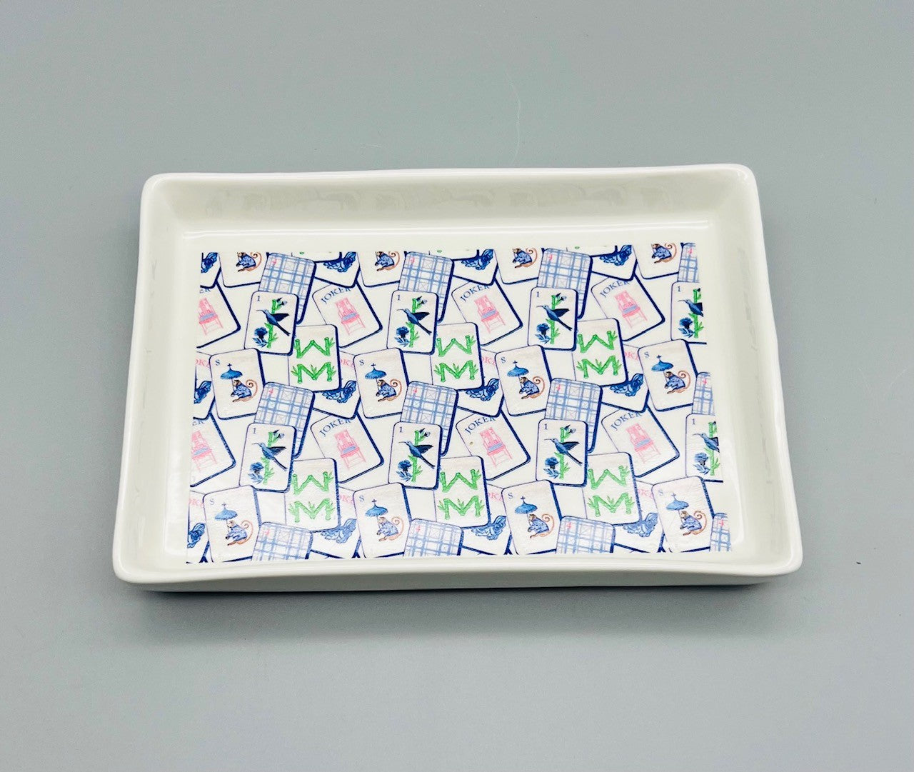 Mahjong Blue Dice Tray