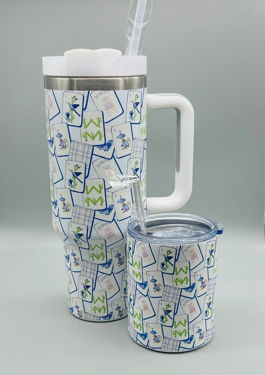 Mahjong Blue Drinkware