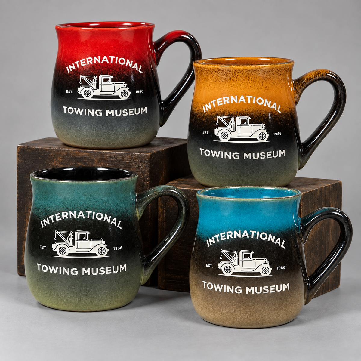 Towing Museum Glazed Mugs
